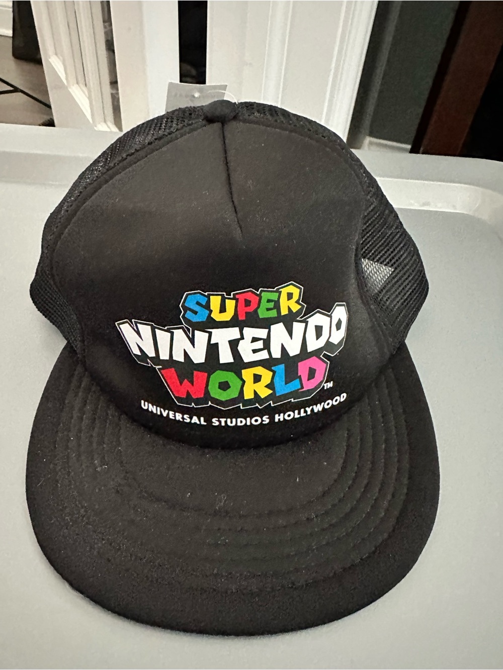 Super Nintendo World Black Trucker Hat - Universal Studios Hollywood